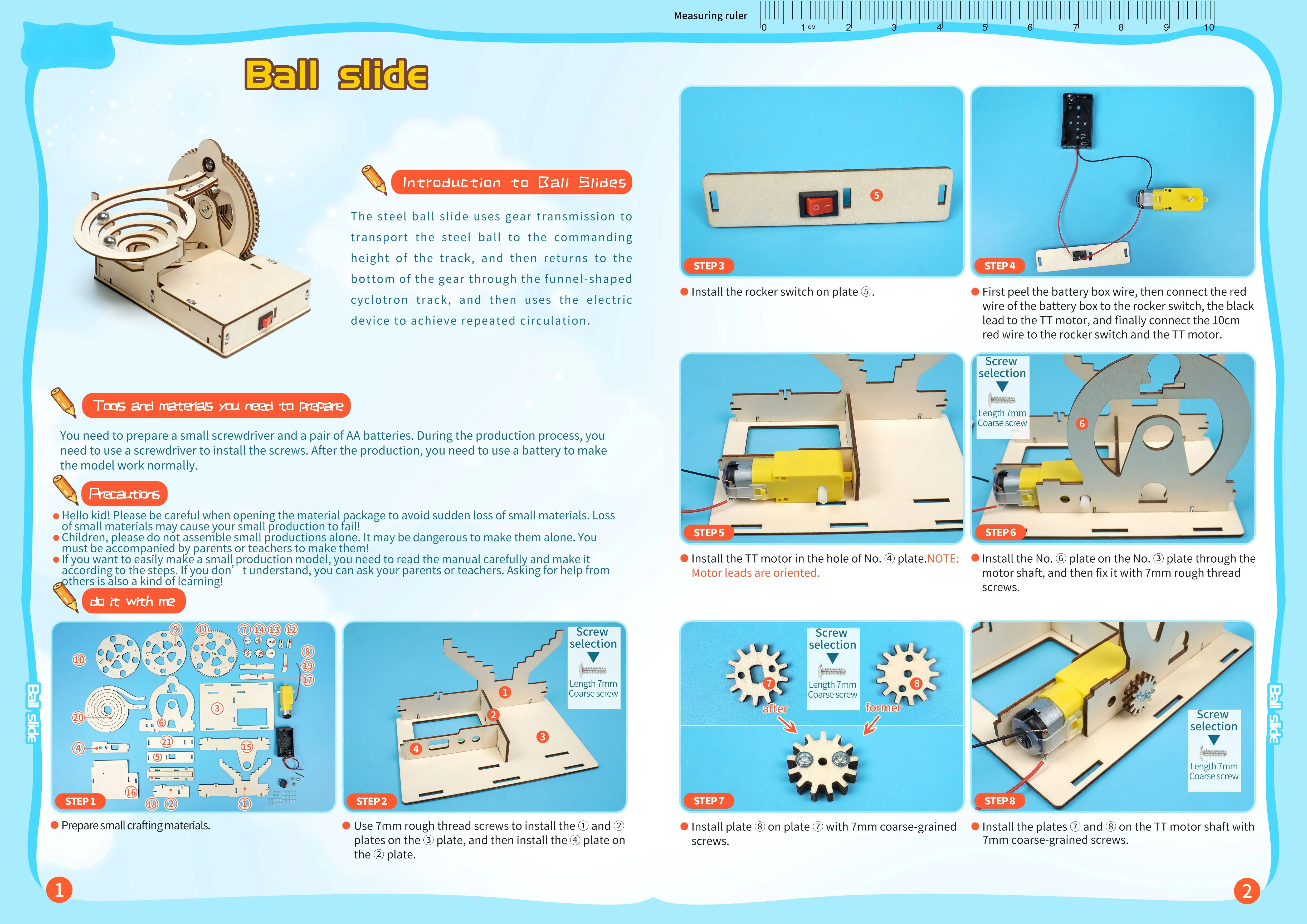 DIY Assemble Mechanical Marble - Running Gear Kids recension och pris