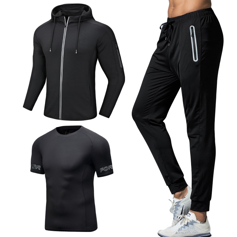 3pcs Men's Fitness Sportswear  - Running Gear Long Sleeve recension och pris