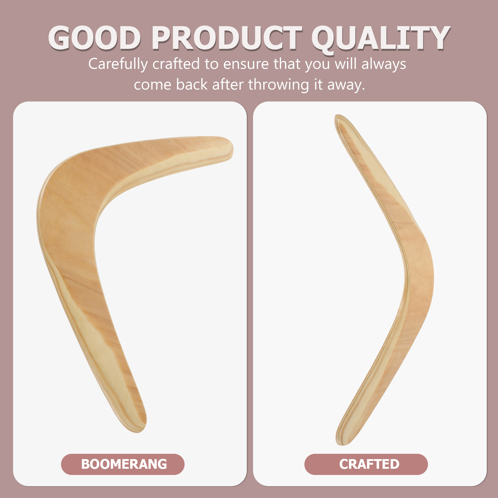 1Pcs Boomerang Wooden Outdoor  - Running Gear Kids recension och pris