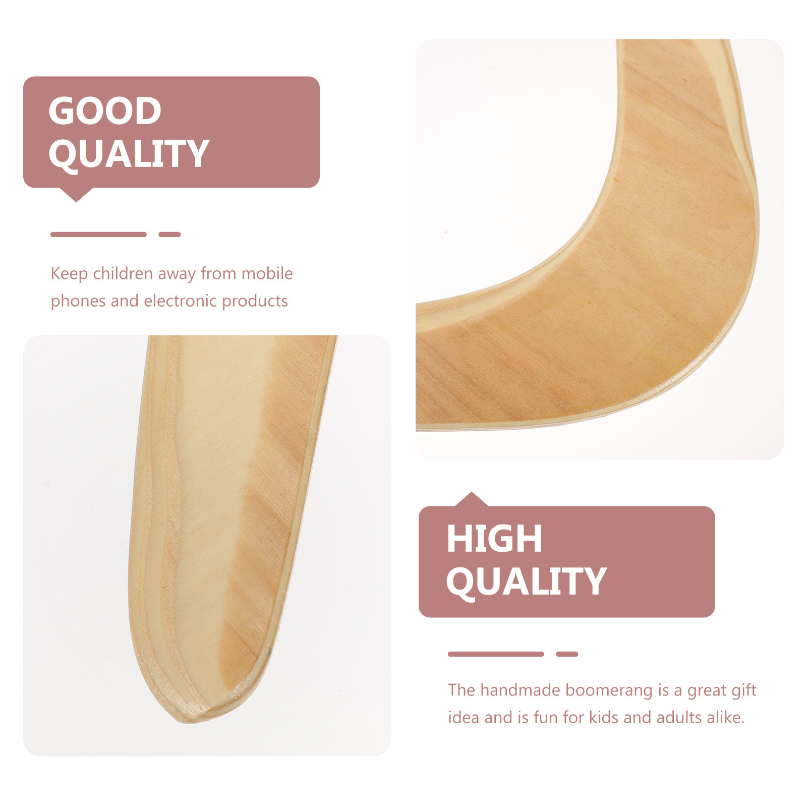 1Pcs Boomerang Wooden Outdoor  - Running Gear Kids recension och pris