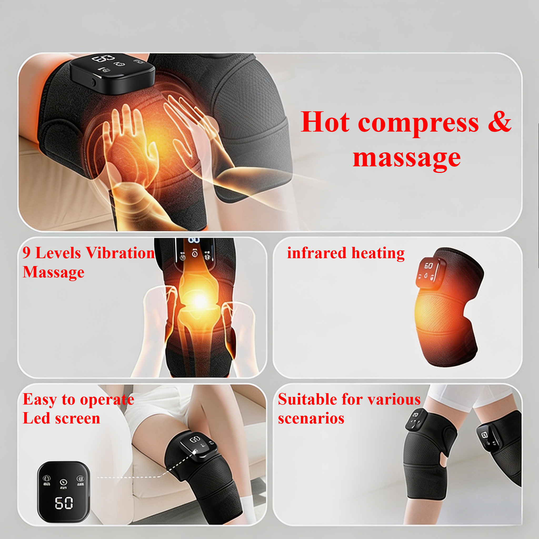 Lenovo Electric Heating Knee B - Knee Support Brace recension och pris