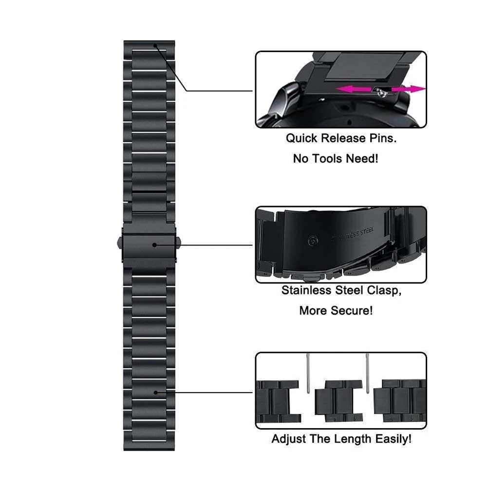 22mm Metal Stainless Steel Str - Runners Gear recension och pris
